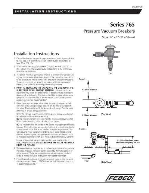 febco 765 1 parts diagram