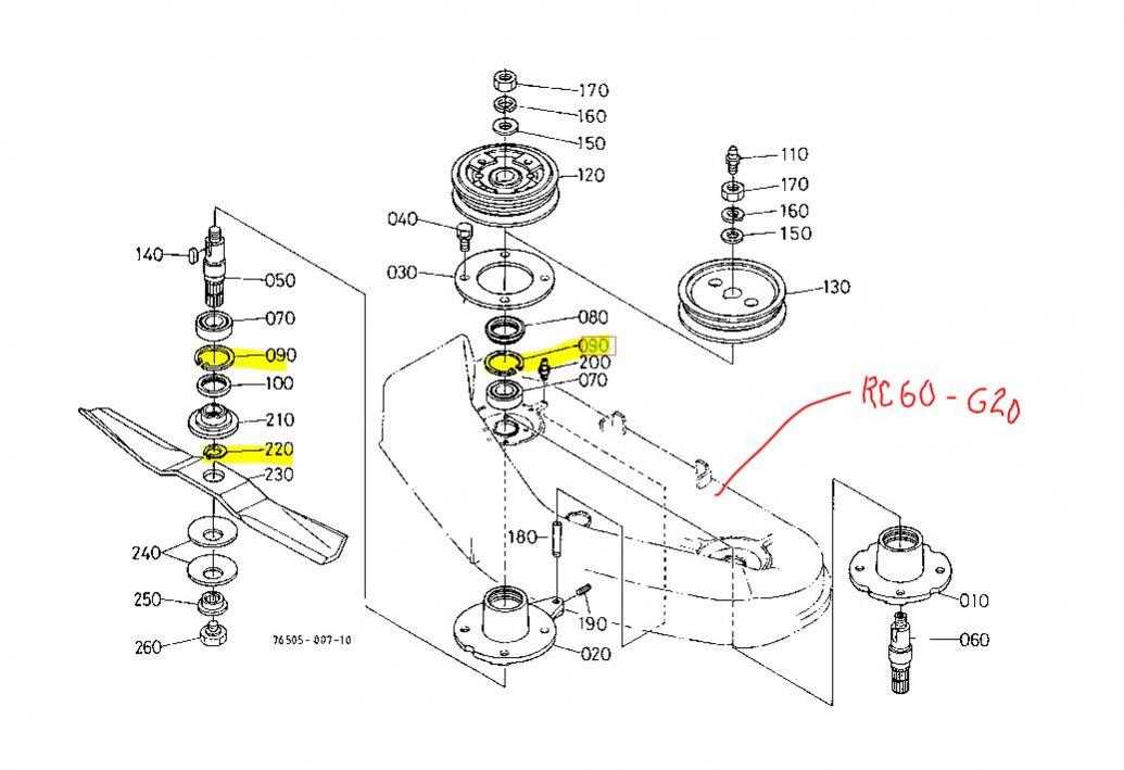 kubota 60 mower deck parts diagram