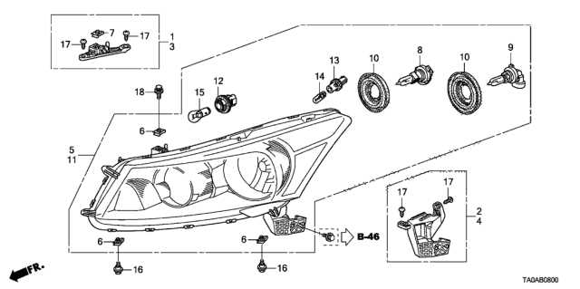 headlight parts diagram