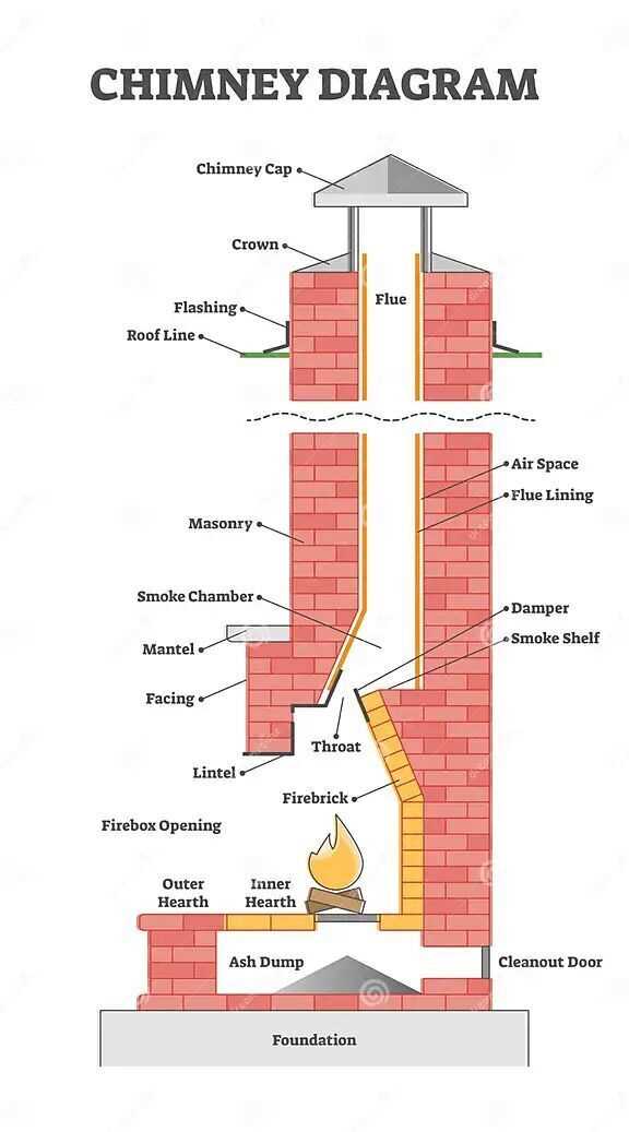 fireplace diagram parts