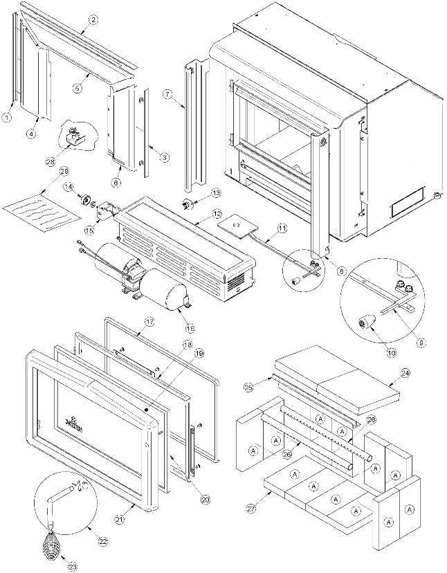 fireplace diagram parts