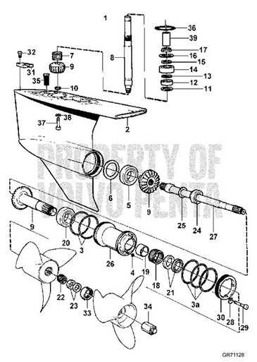 volvo penta duo prop outdrive parts diagram