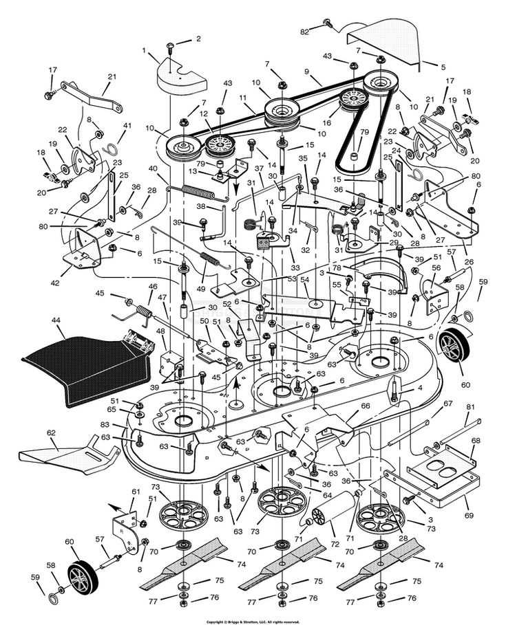 craftsman 46 mower deck parts diagram