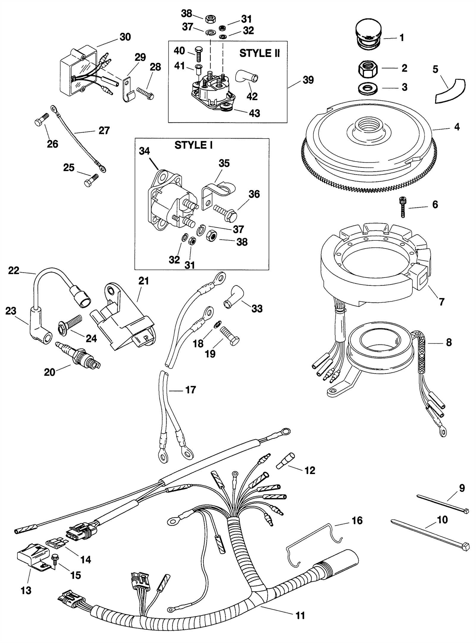 force outboard parts diagram