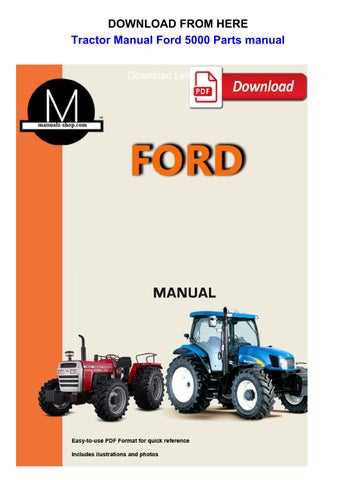 ford 5000 parts diagram