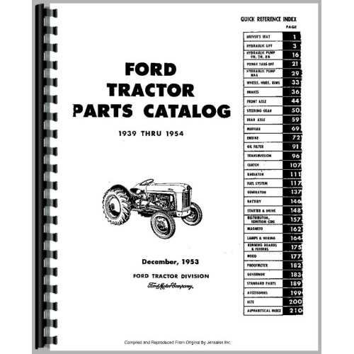 ford 8n parts diagram