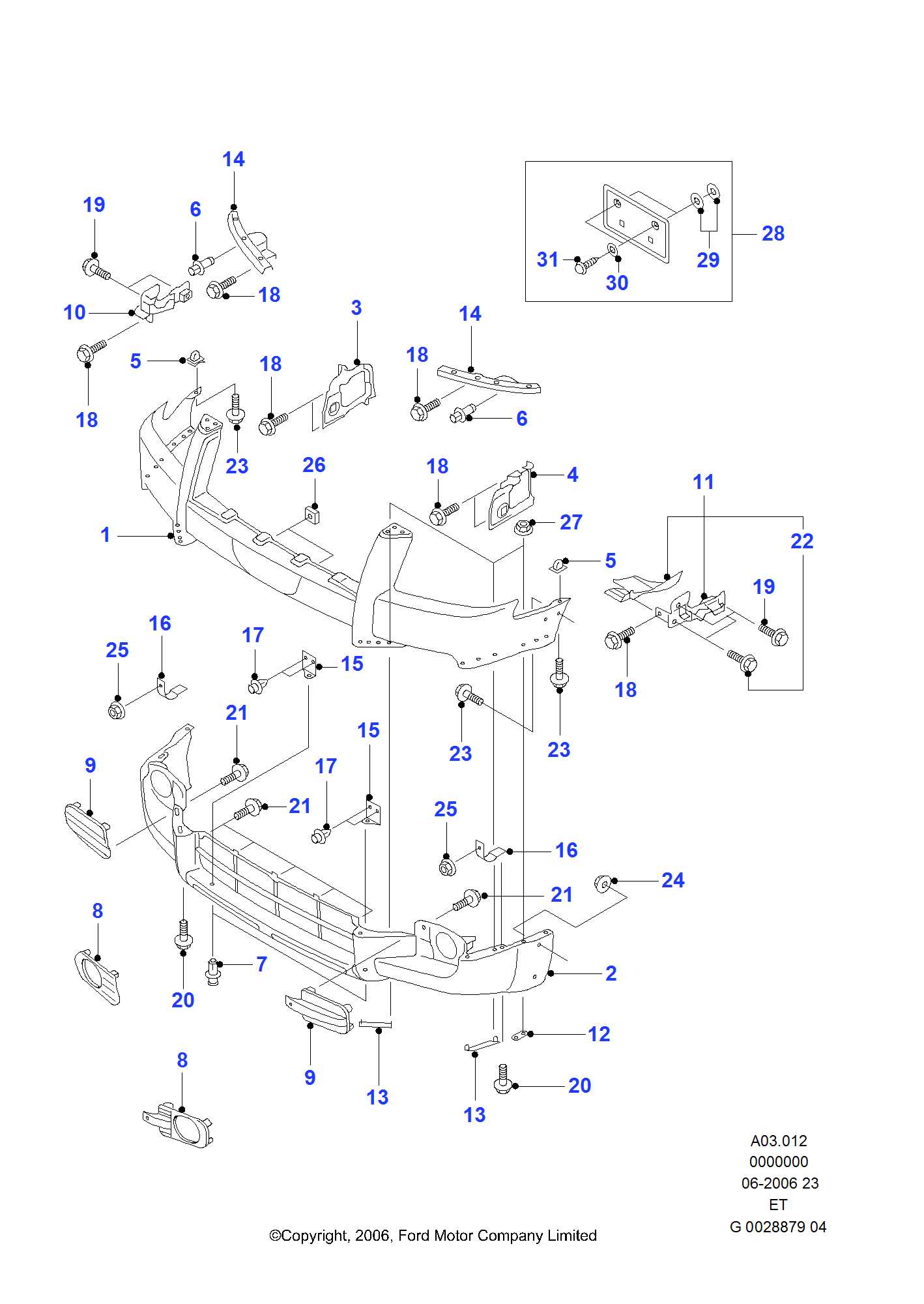 ford ranger front end parts diagram