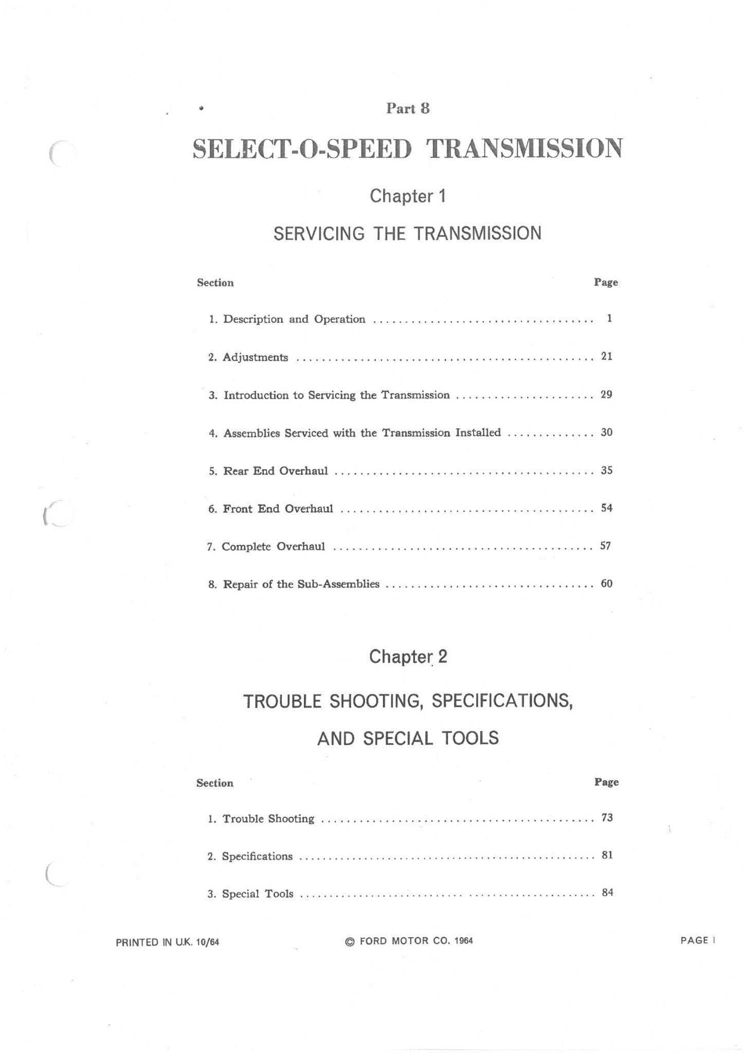 ford select o speed parts diagram