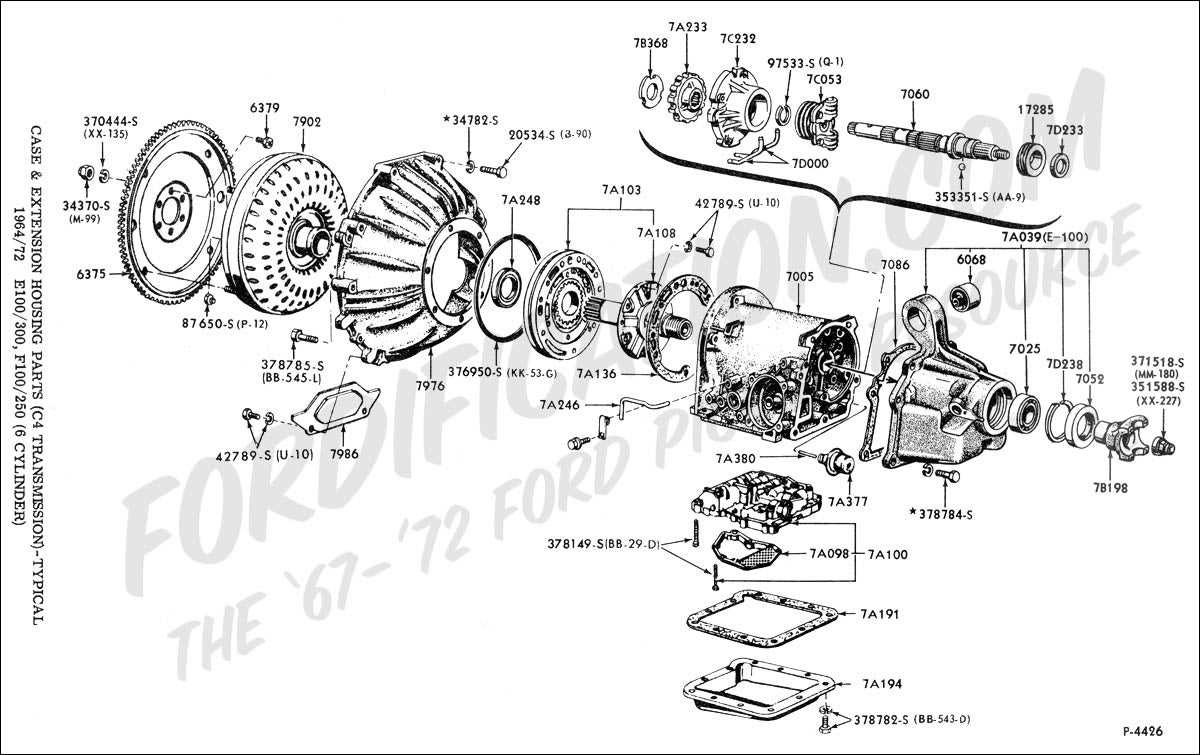 ford transmission parts diagram