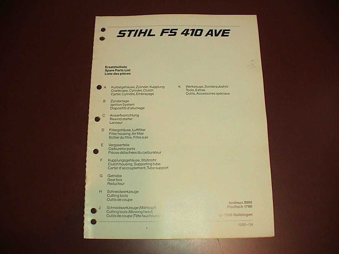 stihl edger parts diagram