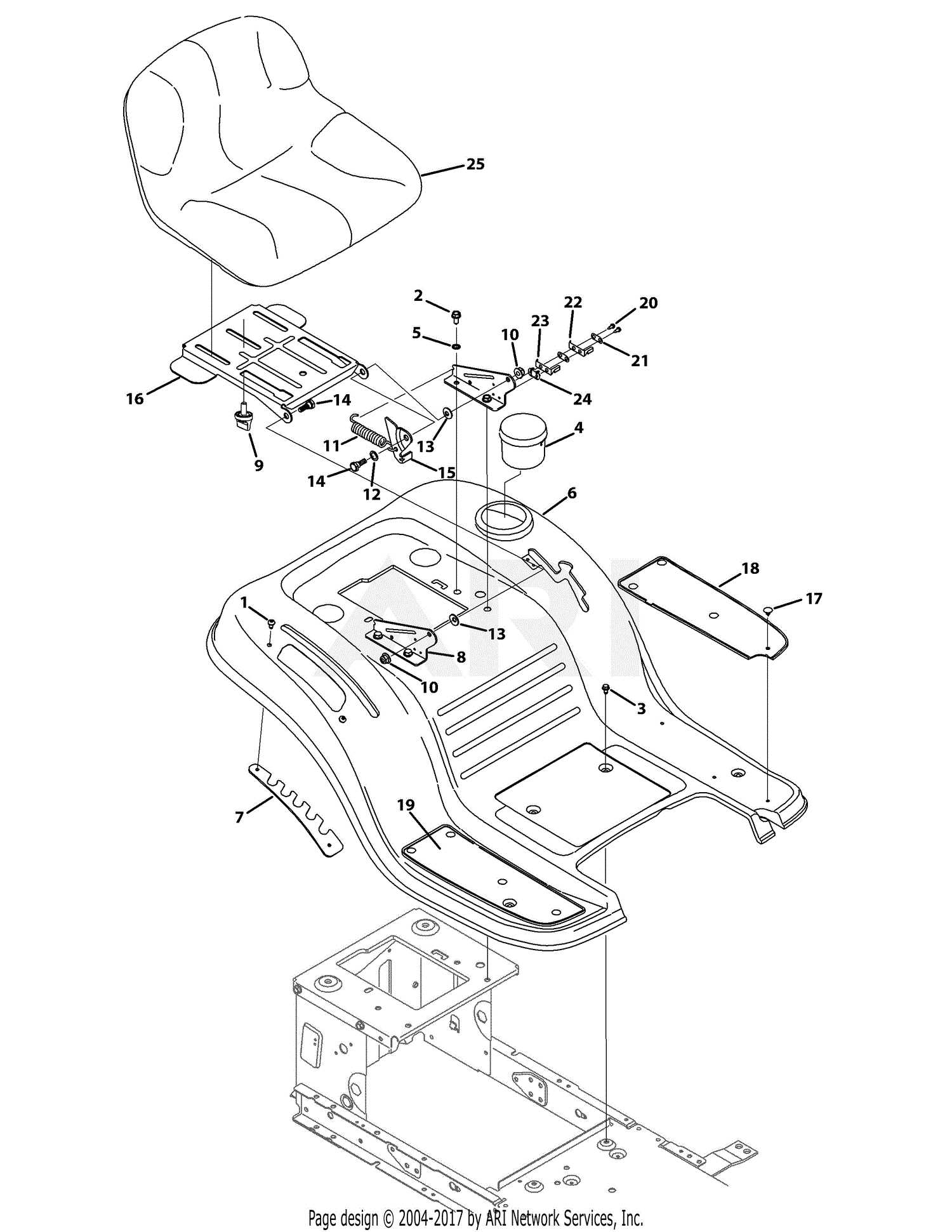 troy bilt horse parts diagram