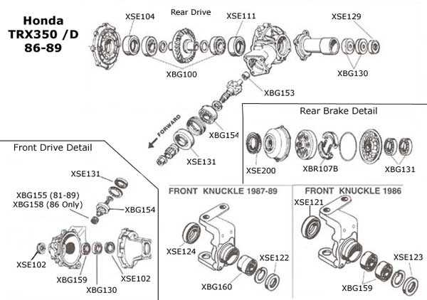 honda rancher 350 parts diagram