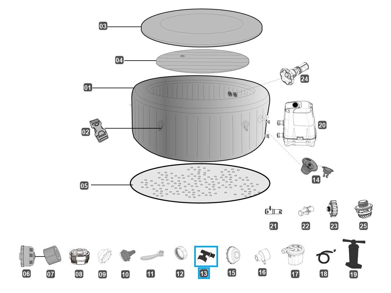 coleman spa parts diagram