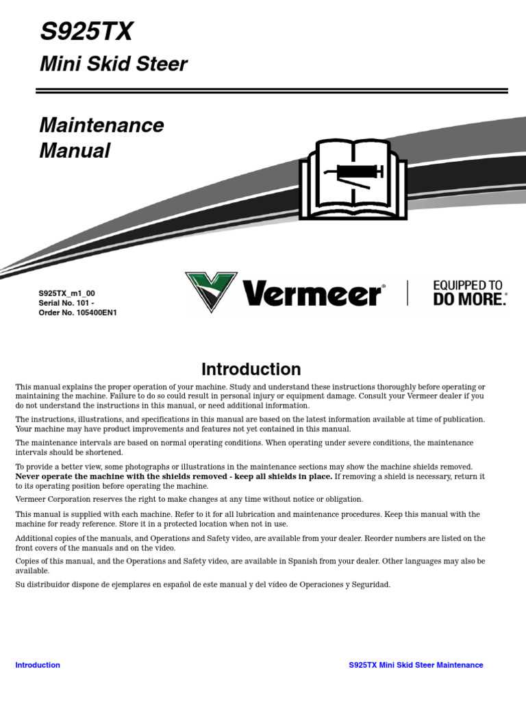 vermeer s925tx parts diagram