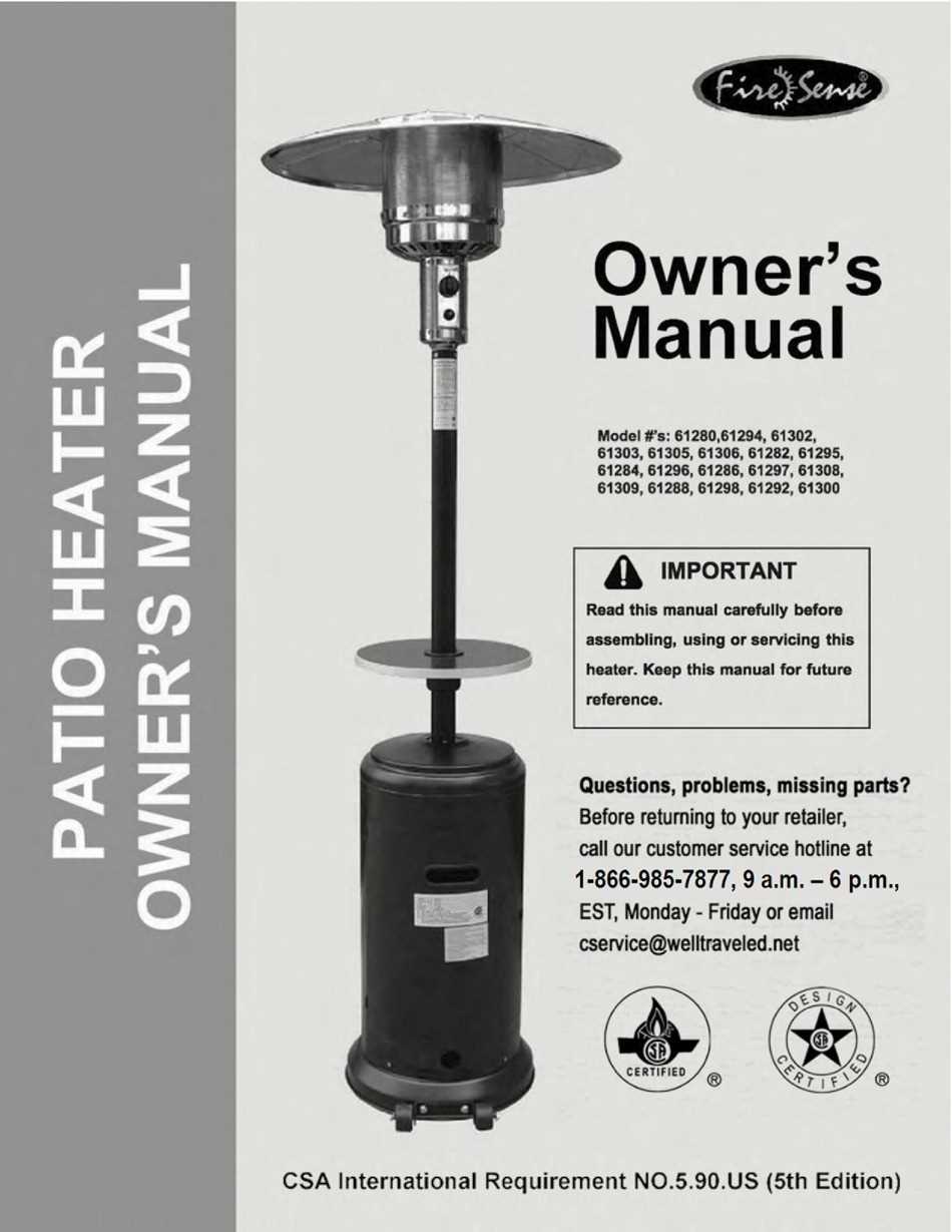 patio heater parts diagram