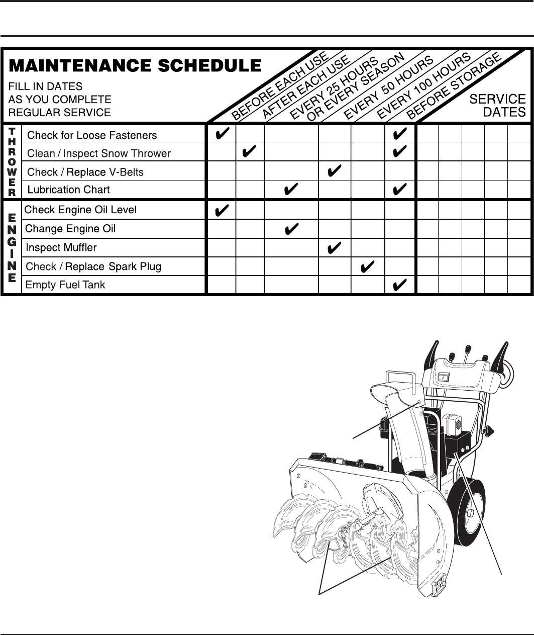 husqvarna snow blower parts diagram