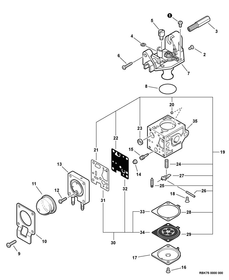 lawn mower carburetor parts diagram