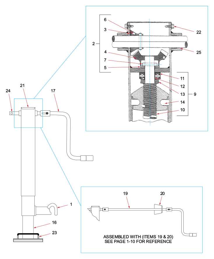 trailer jack parts diagram