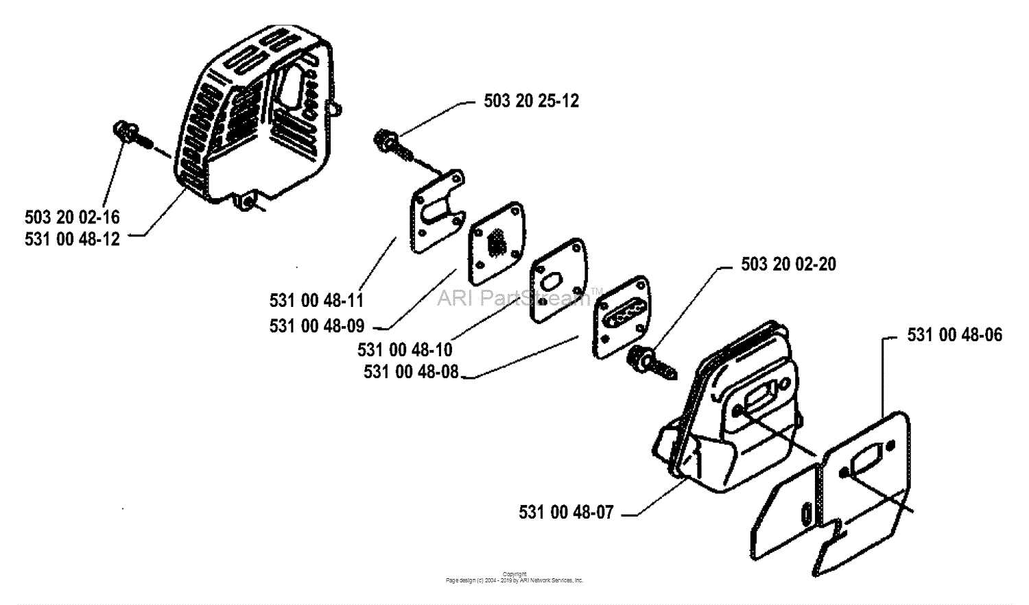 muffler parts diagram