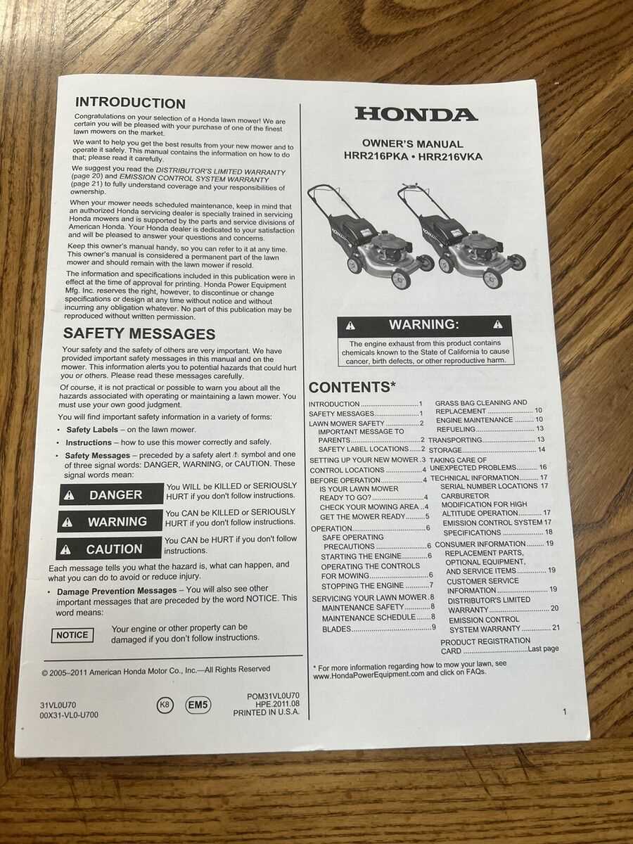 honda hrr2169vka parts diagram