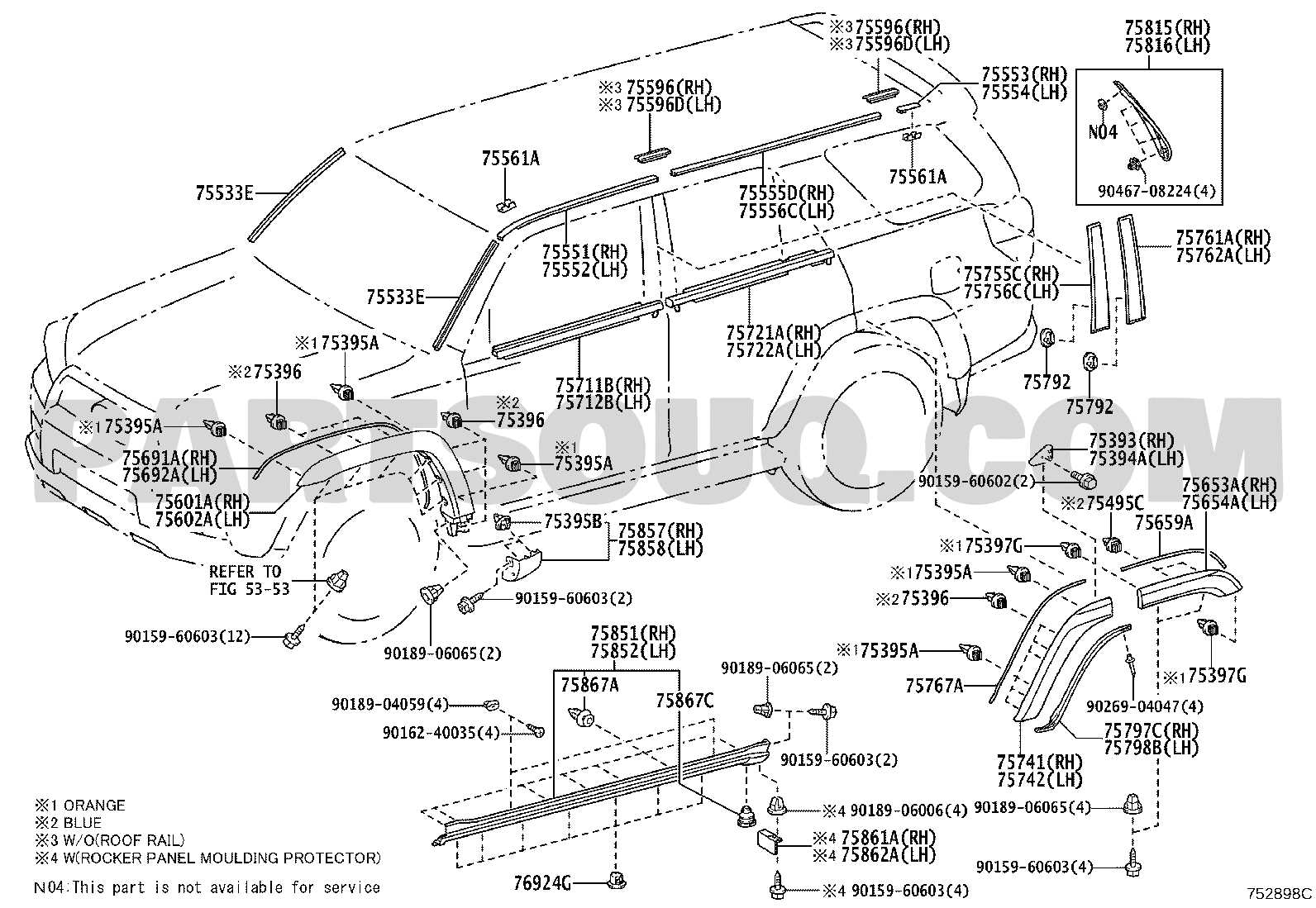 toyota 4runner parts diagram