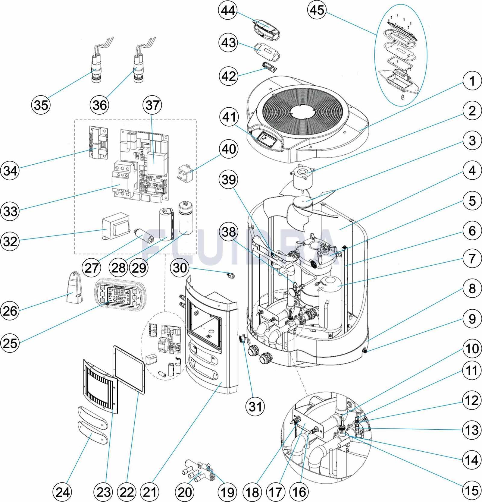 aquacal heat pump parts diagram