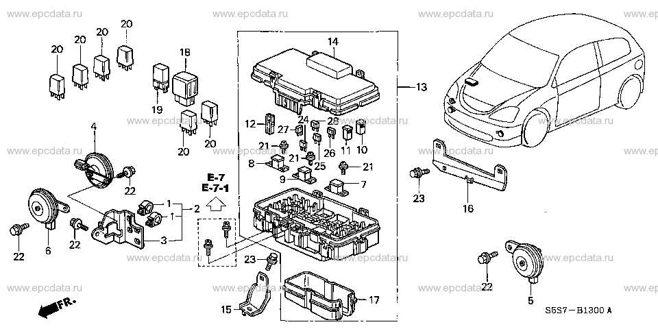 honda civic engine parts diagram