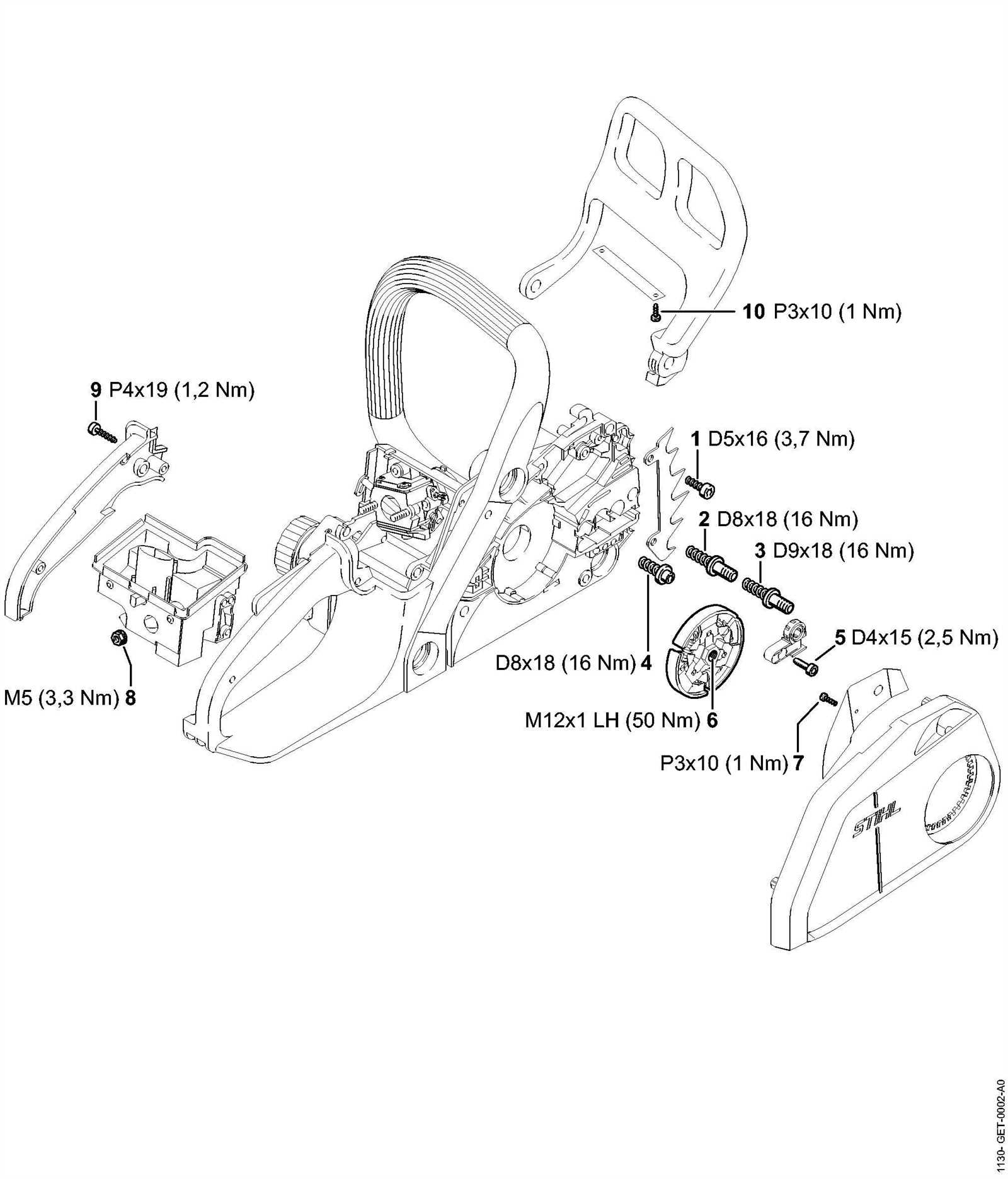 stihl ms180c parts diagram