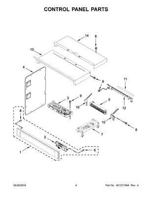 kitchenaid microwave parts diagram