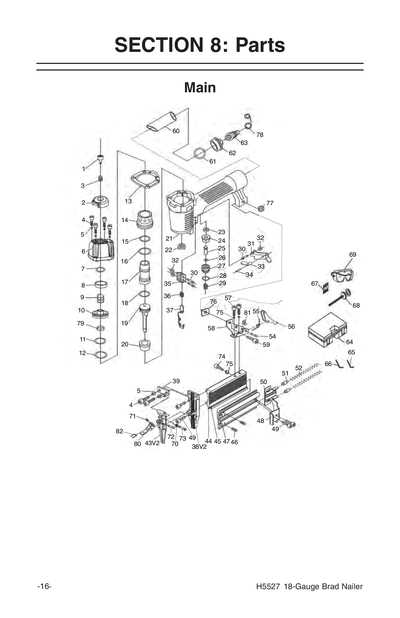 nail gun parts diagram