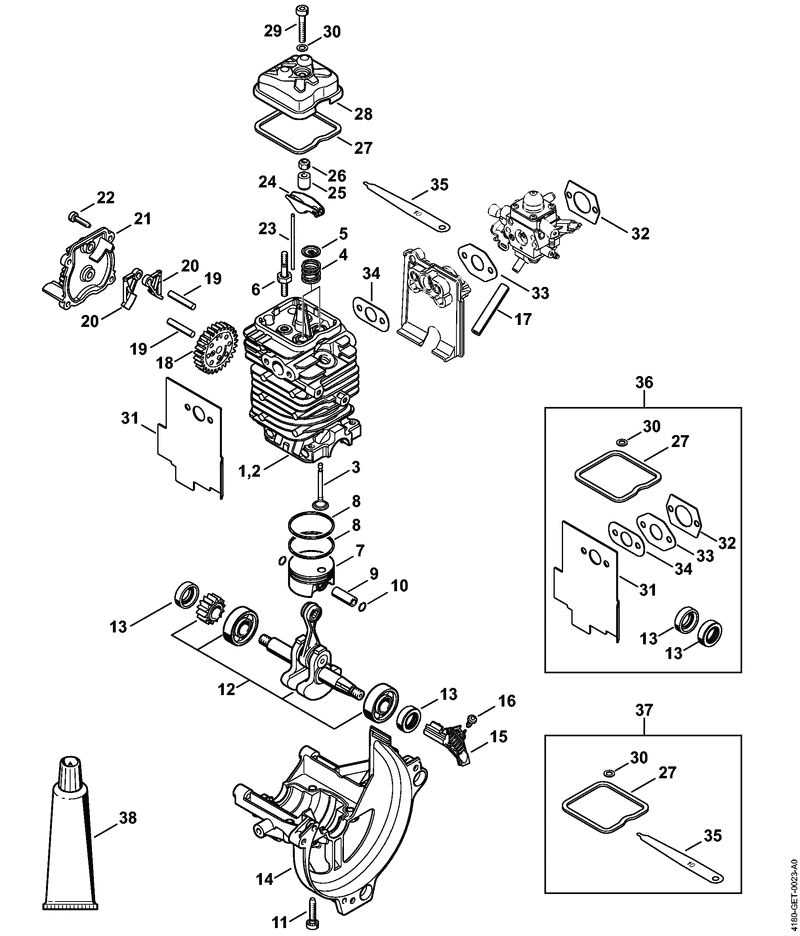 stihl fs111r parts diagram