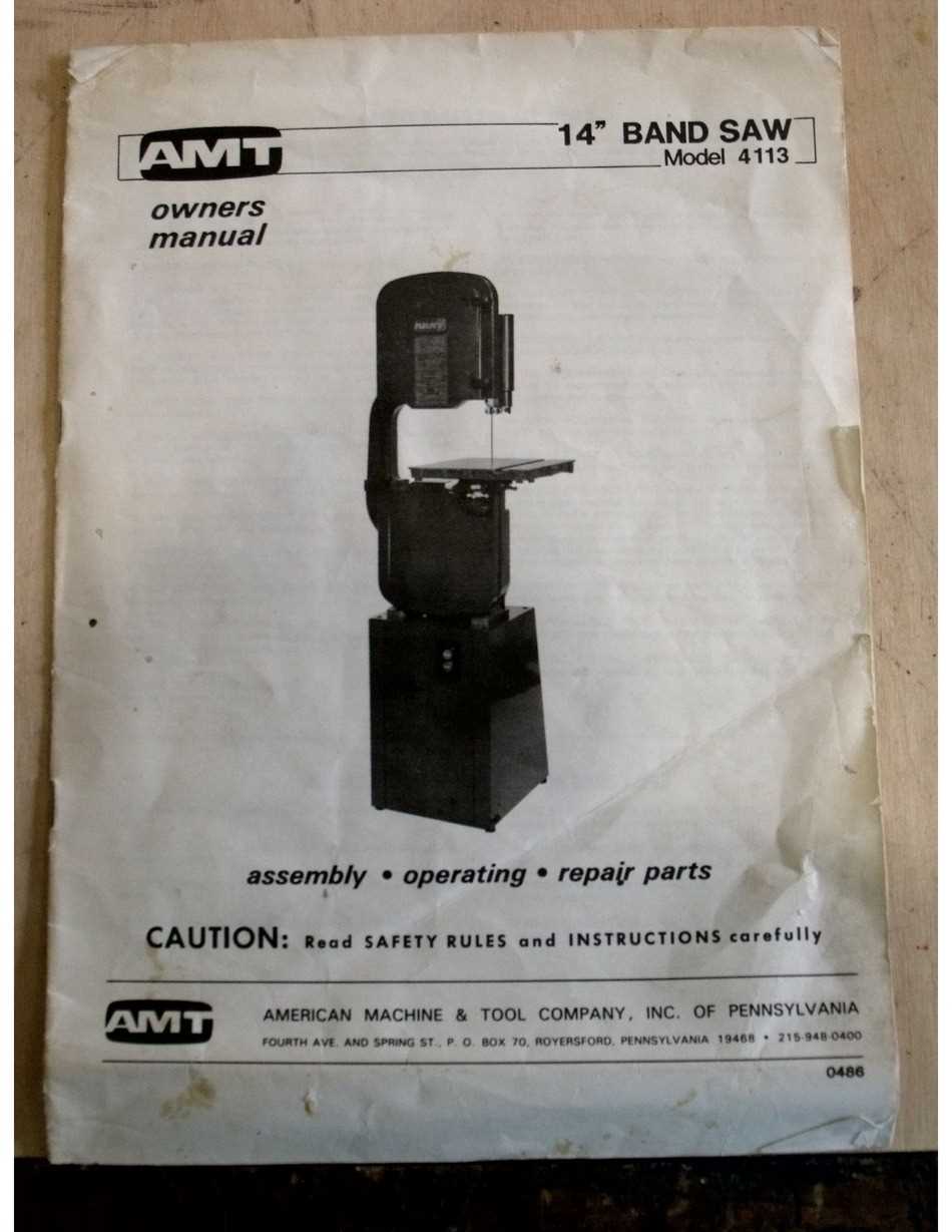 central machinery band saw parts diagram