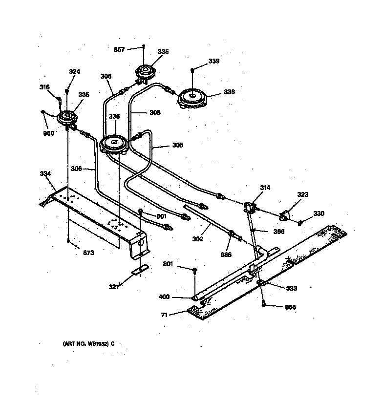 ge gas range parts diagram