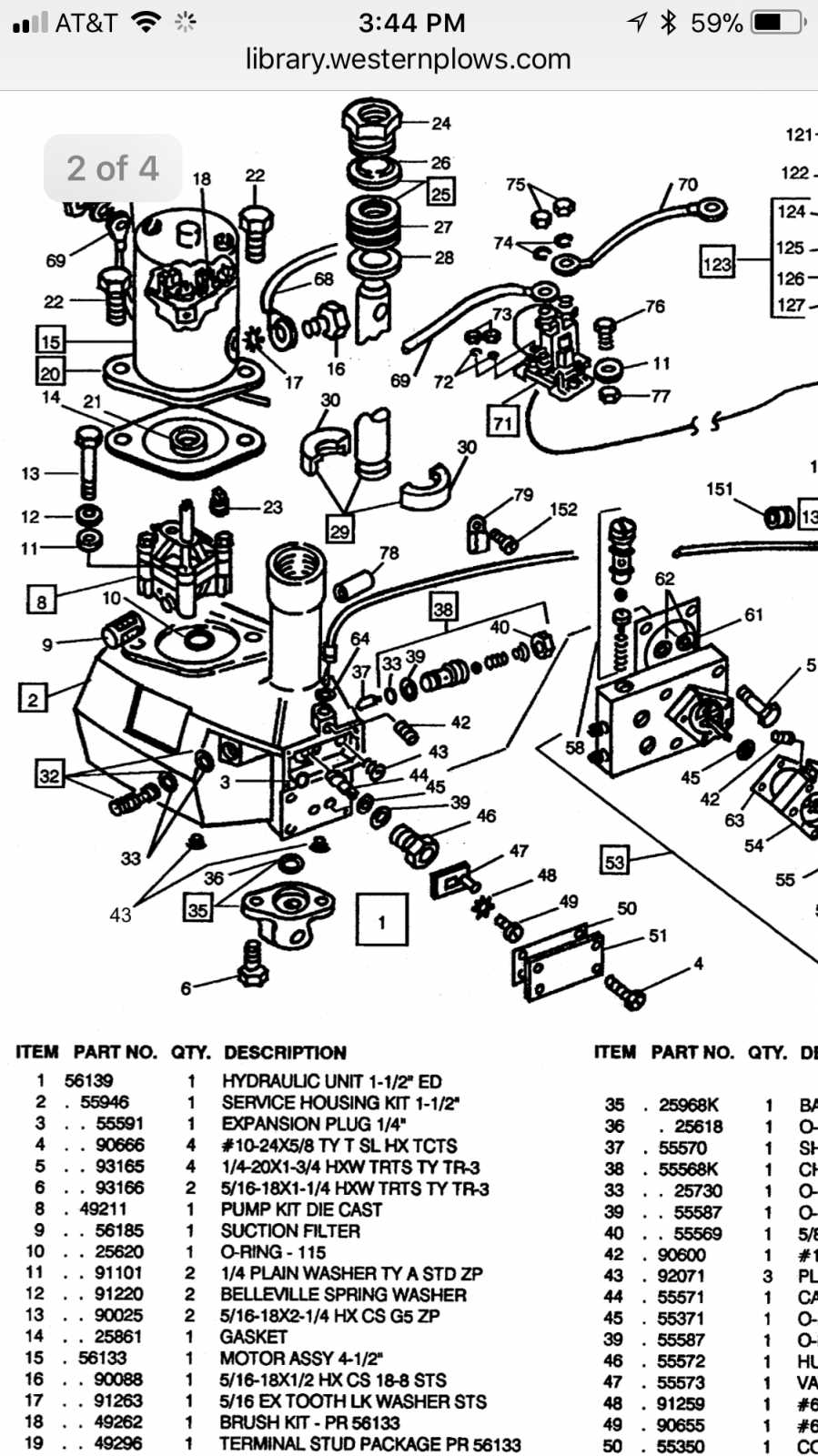 western plow parts diagram