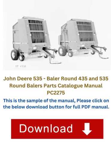 john deere 535 baler parts diagram