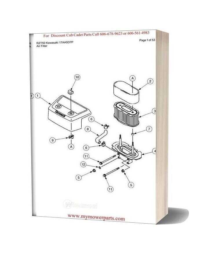 cub cadet rzt 50 parts diagram