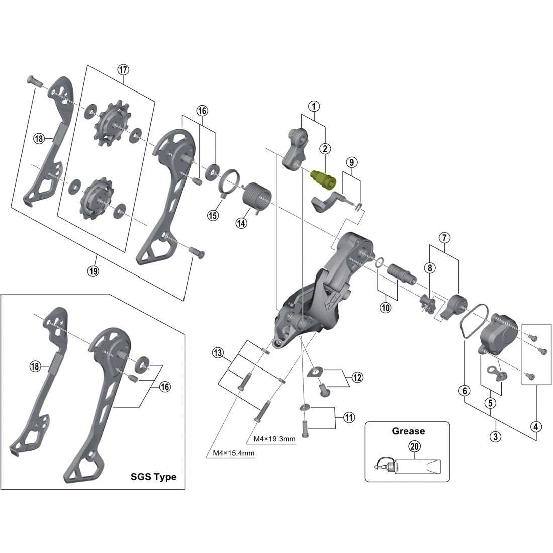 shimano slx dc parts diagram