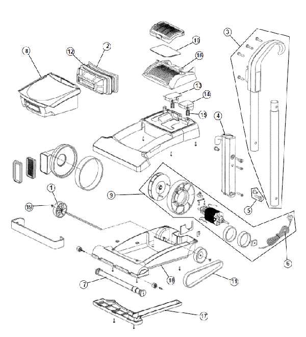 dirt devil vacuum parts diagram