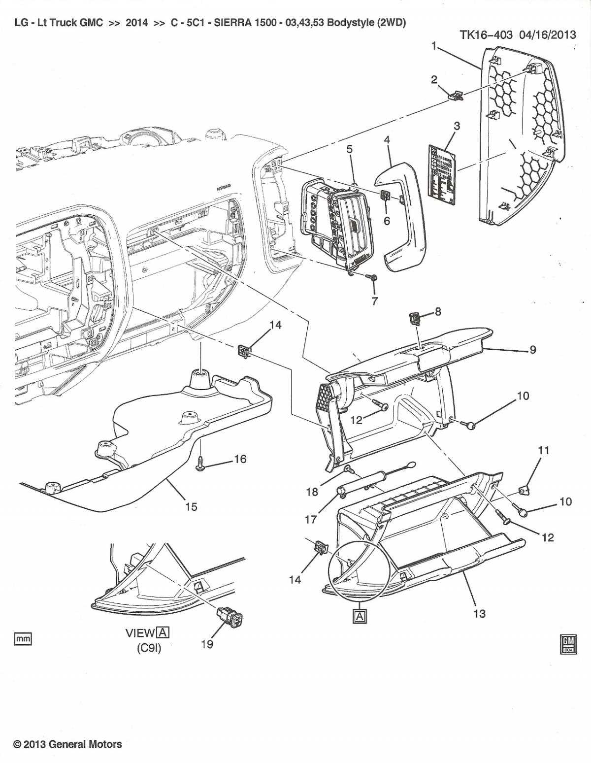 2014 chevy silverado parts diagram