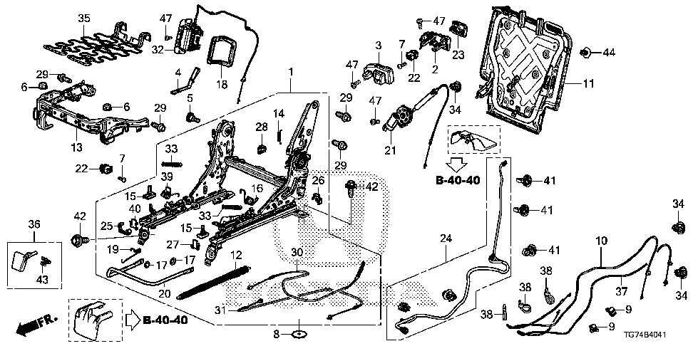 2005 honda odyssey sliding door parts diagram