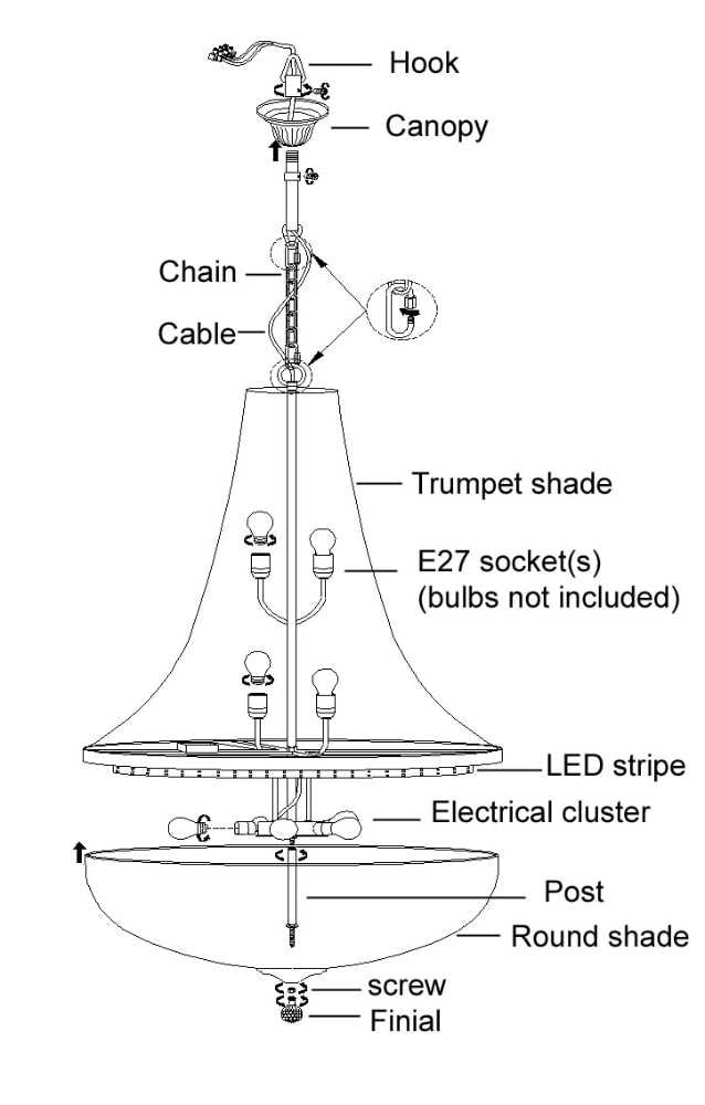 chandelier parts diagram