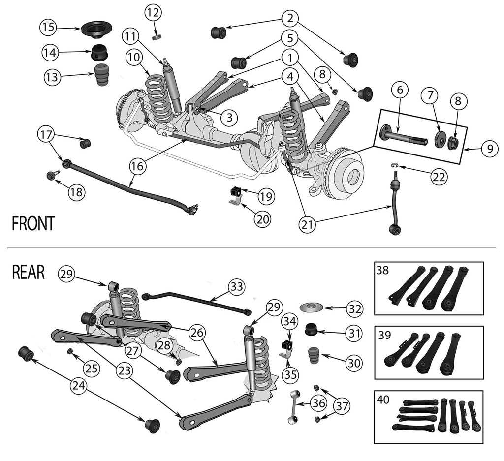 rear suspension parts diagram