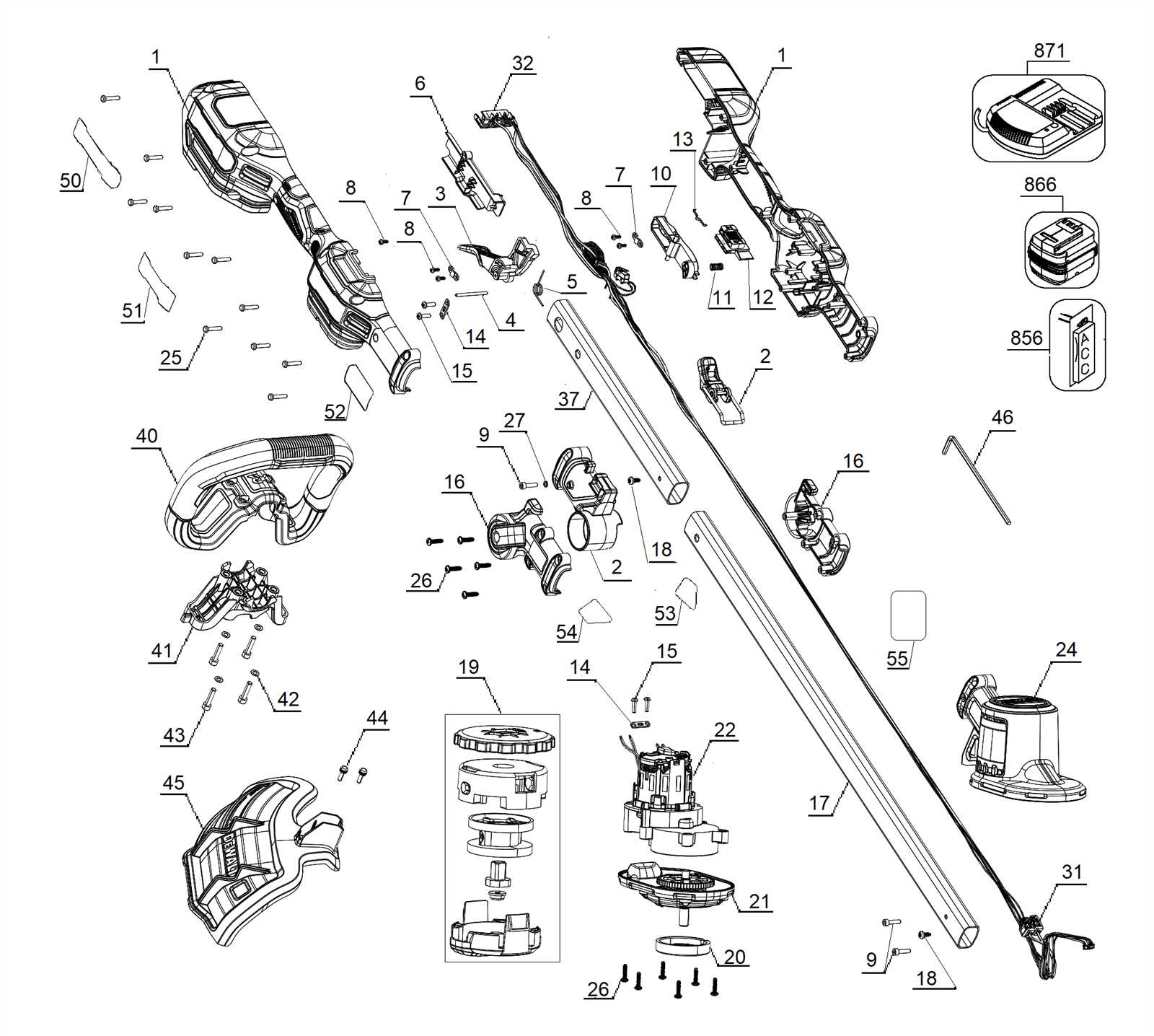 string trimmer dewalt dcst922 parts diagram