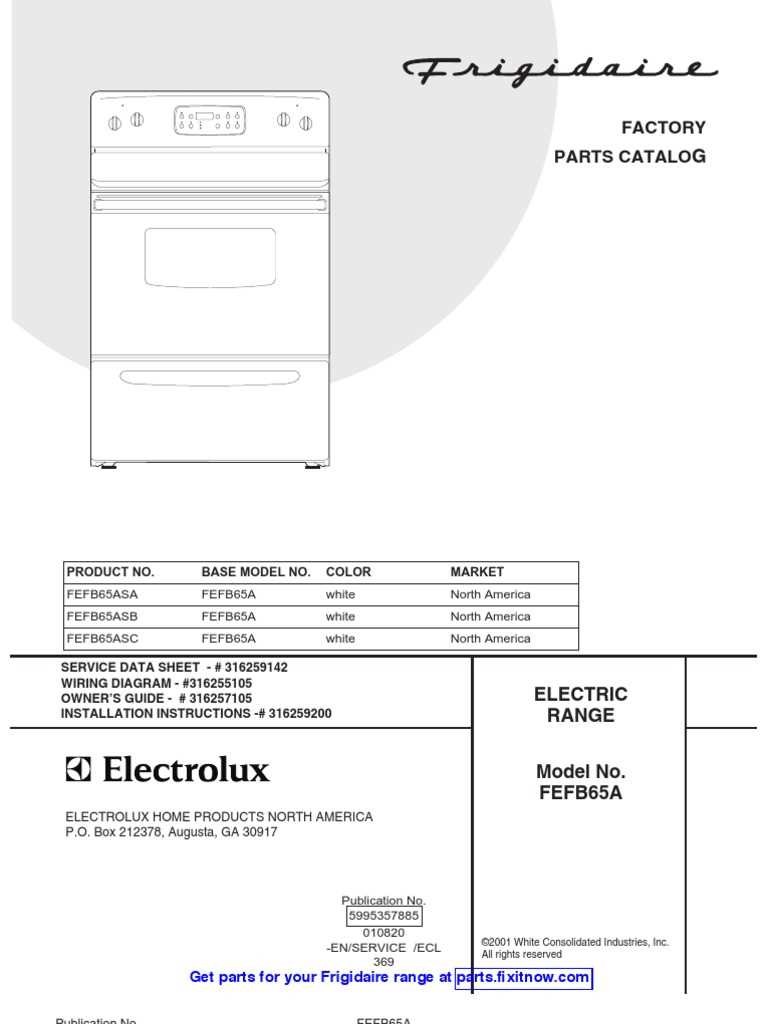 frigidaire parts diagram