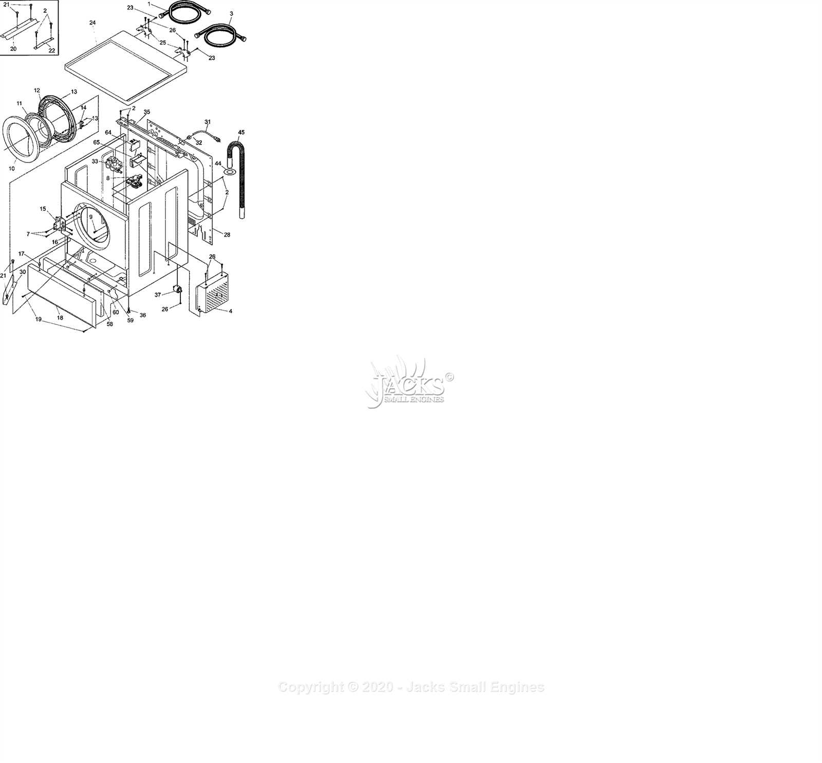 frigidaire top load washer parts diagram