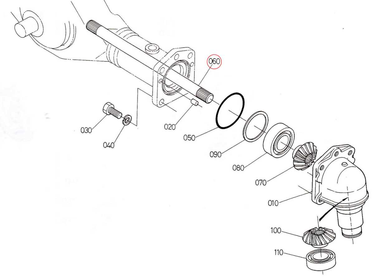 front axle kubota tractor parts diagram