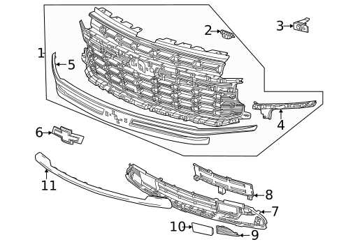 front chevrolet tahoe parts diagram