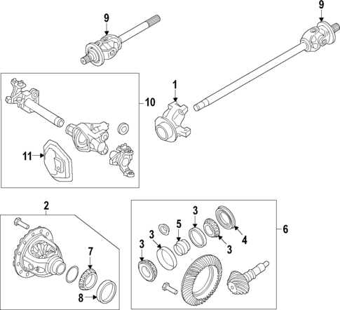 front differential parts diagram