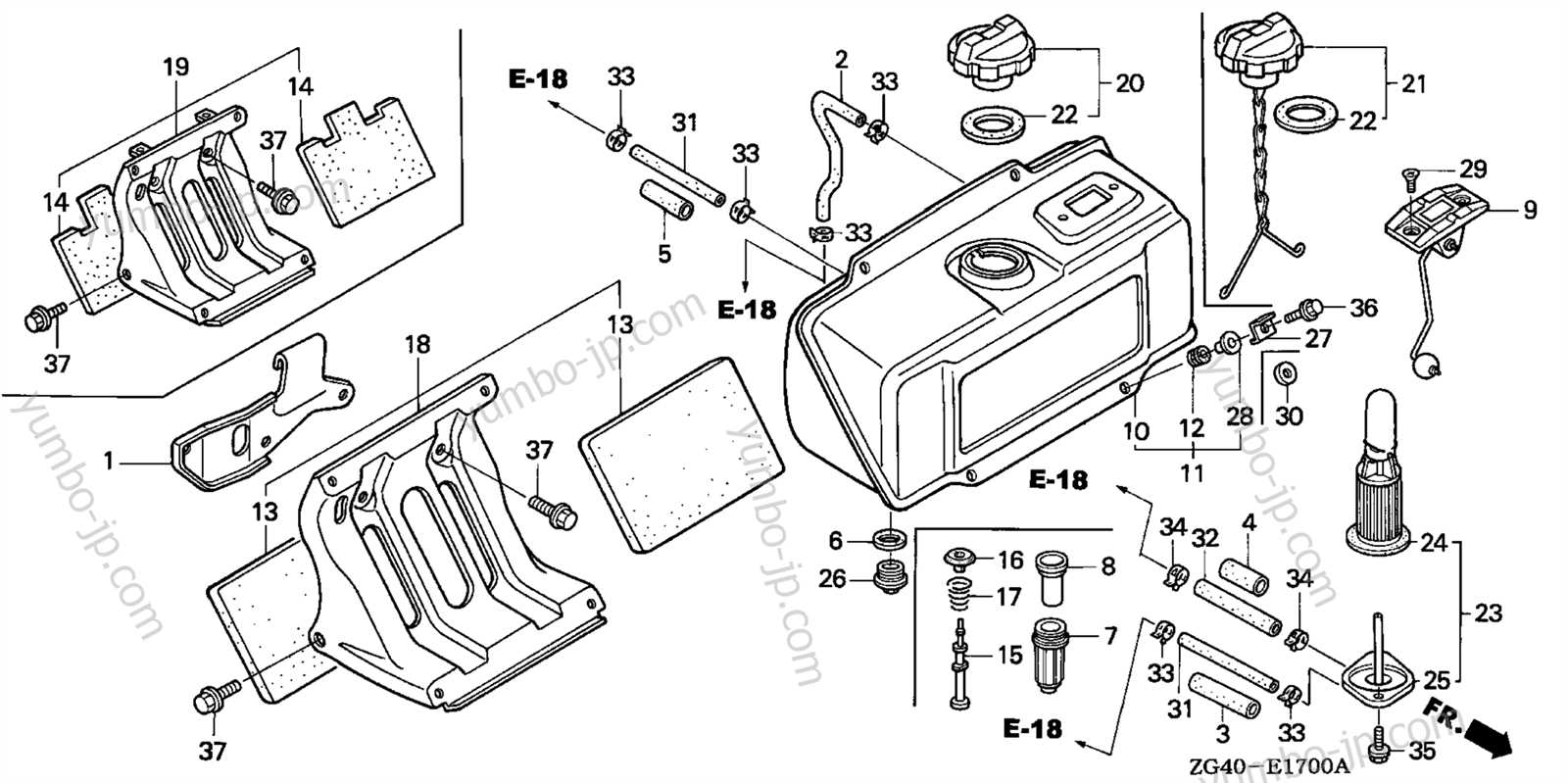 gas tank parts diagram