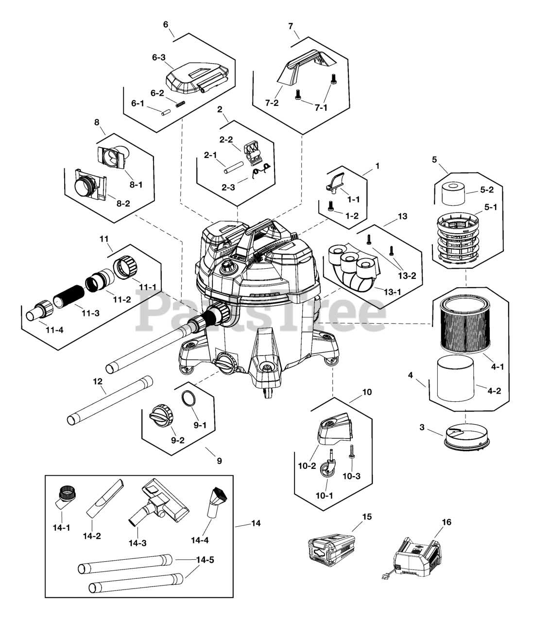 shop vac parts diagram